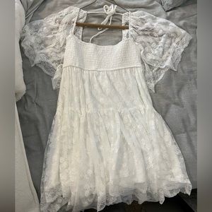 white lace dress